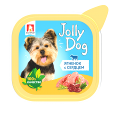 Консервы мясные для собак «Jolly Dog», Ягненок с сердцем, 100г